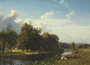 Albert Bierstadt A River Landscape, Westphalia Spain oil painting artist